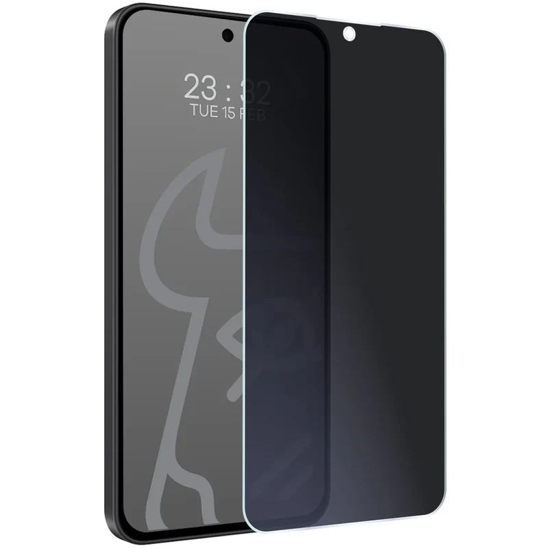 Hybridglas mit Privatschutzfilter für Galaxy A37 5G, Bizon Hybrid Shadow, Matt