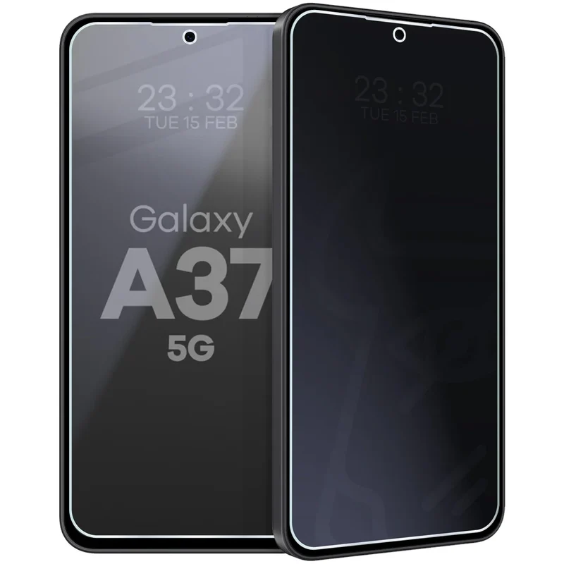 Hybridglas mit Privatschutzfilter für Galaxy A37 5G, Bizon Hybrid Shadow, Matt