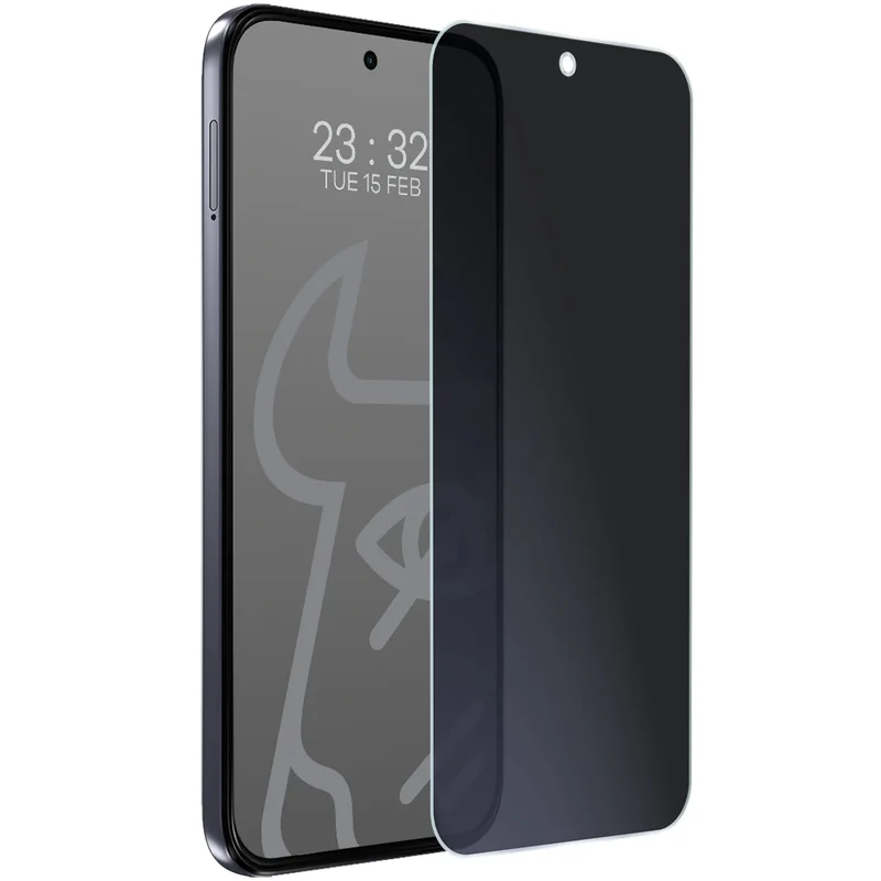 Hybridglas mit Privatschutzfilter für Motorola Moto G67 5G, Bizon Hybrid Shadow, Matt