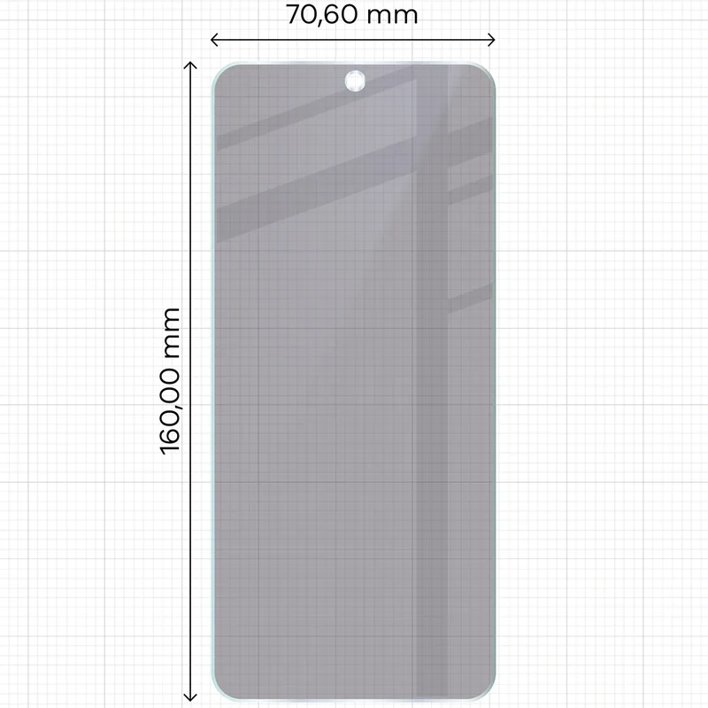 Hybridglas mit Privatschutzfilter für Motorola Moto G17 Power, Bizon Hybrid Shadow, Matt