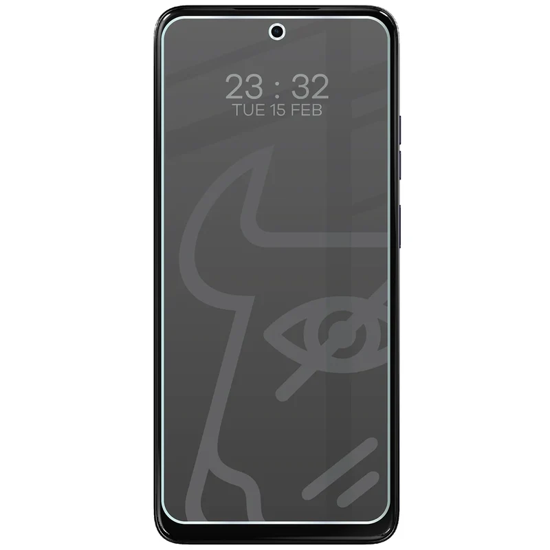 Hybridglas mit Privatschutzfilter für Motorola Moto G17 Power, Bizon Hybrid Shadow, Matt