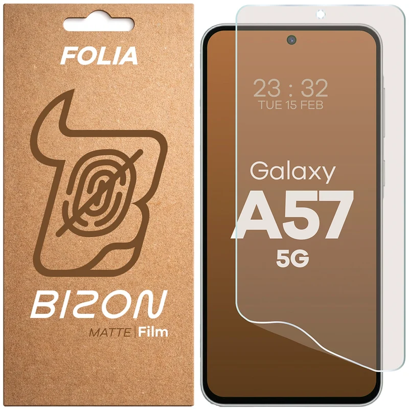 Matte Folie für Galaxy A57 5G, Bizon Film Matte, 1 Stück