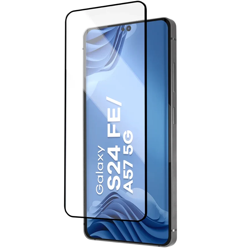 Gehärtetes Glas mit Applikationsrahme für Galaxy S24 FE / A57 5G, Bizon Glass Aplikator Edge, 2 Sets