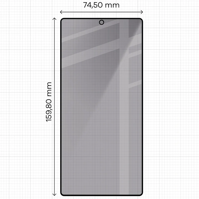 Gehärtetes Glas mit Privatschutzfilter und Applikationsrahmen für Galaxy S25 Ultra, Bizon Glass Aplikator Shadow, 2 Sets