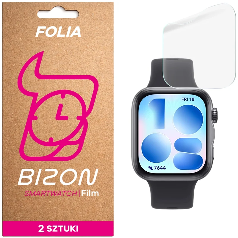 Hydrogel Folie für den Bildschirm für Huawei Watch Fit 5, Bizon Watch Film Hydrogel Duo, 2 Stück
