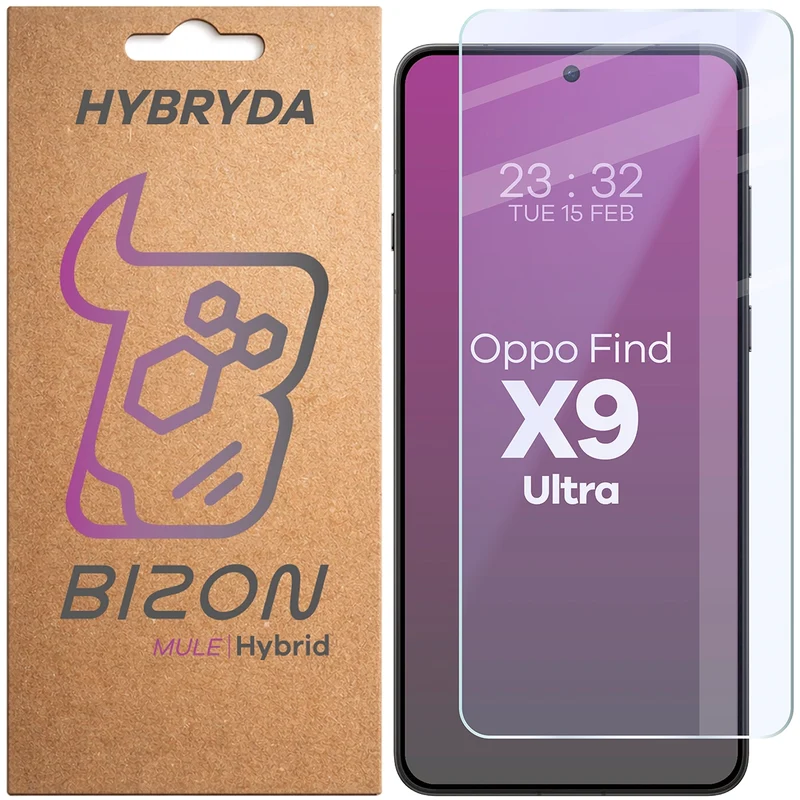 Flexibles Hybridglas für Oppo Find X9 Ultra, Bizon Hybrid Mule