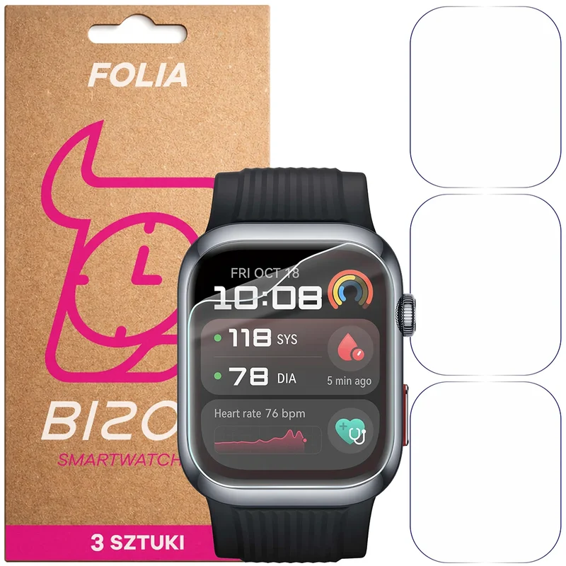 Schutzfolie für den Bildschirm für Huawei Watch D2, Bizon Watch HydroFlex, 3 Stück