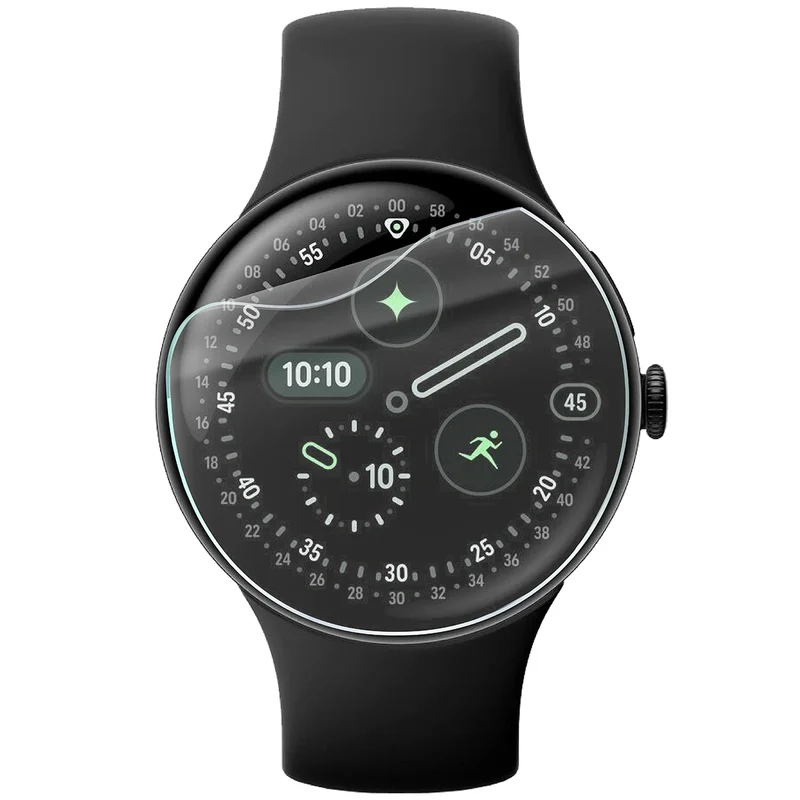 Schutzfolie für den Bildschirm für Google Pixel Watch 4 45 mm, Bizon Watch HydroFlex, 3 Stück