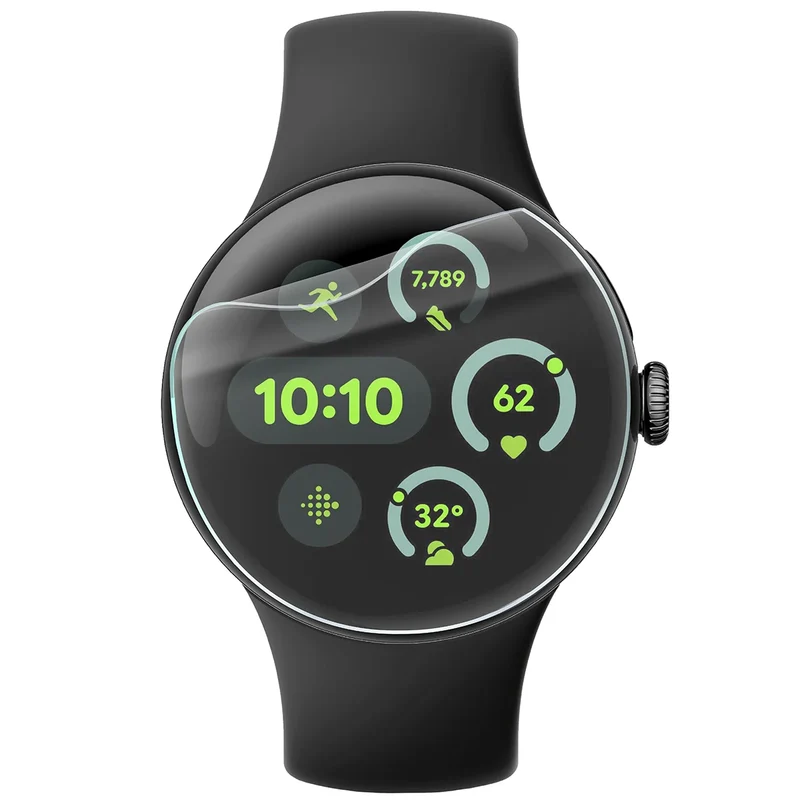 Schutzfolie für den Bildschirm für Google Pixel Watch 3 45 mm, Bizon Watch HydroFlex, 3 Stück