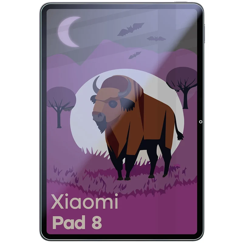 Hybridglas mit Privatschutzfilter für Xiaomi Pad 8, Bizon Tab Hybrid Shadow, Matt