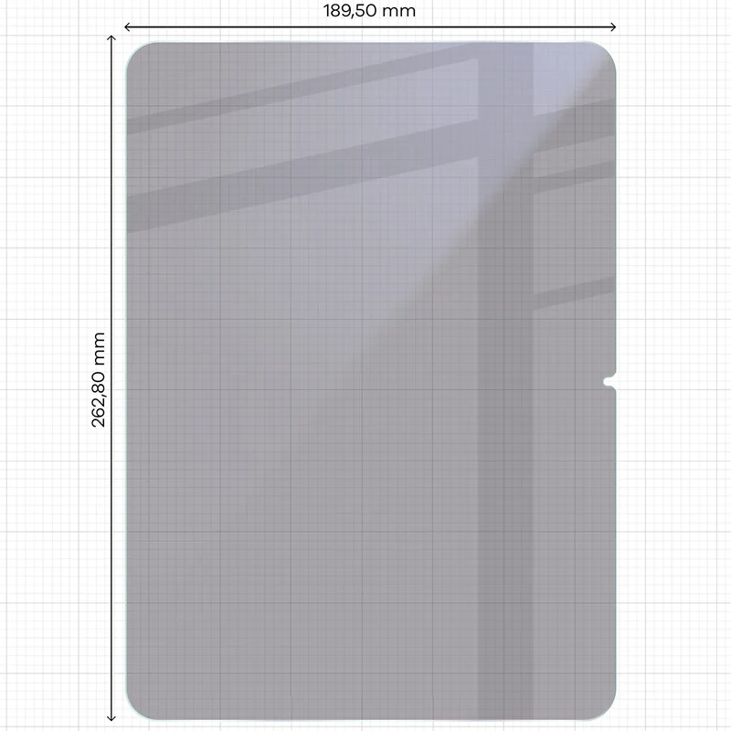 Hybridglas mit Privatschutzfilter für OnePlus Pad Go 2, Bizon Tab Hybrid Shadow, Matt