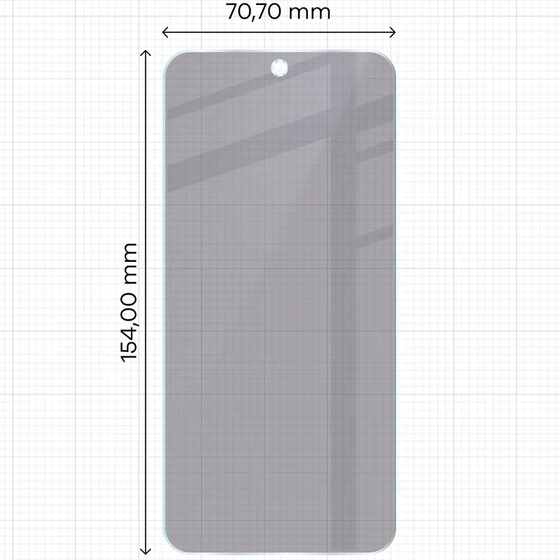 Hybridglas mit Privatschutzfilter für Realme 16 5G, Bizon Hybrid Shadow, Matt