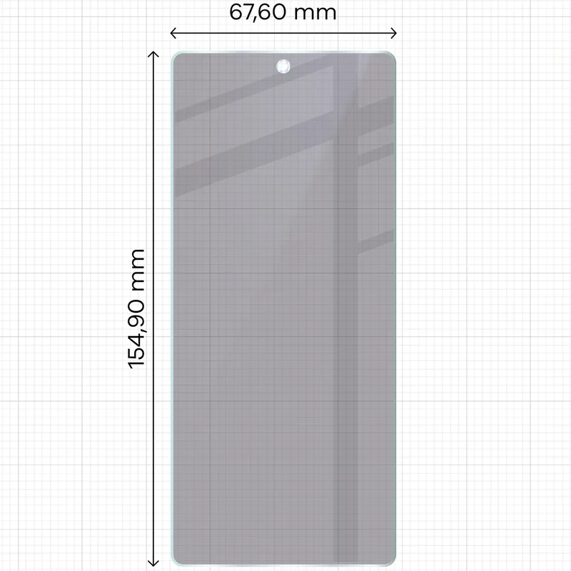 Hybridglas mit Privatschutzfilter für Motorola Razr Fold, Bizon Hybrid Shadow, Matt