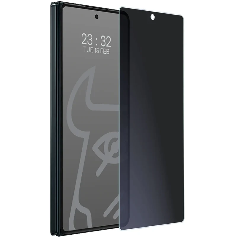 Hybridglas mit Privatschutzfilter für Motorola Razr Fold, Bizon Hybrid Shadow, Matt