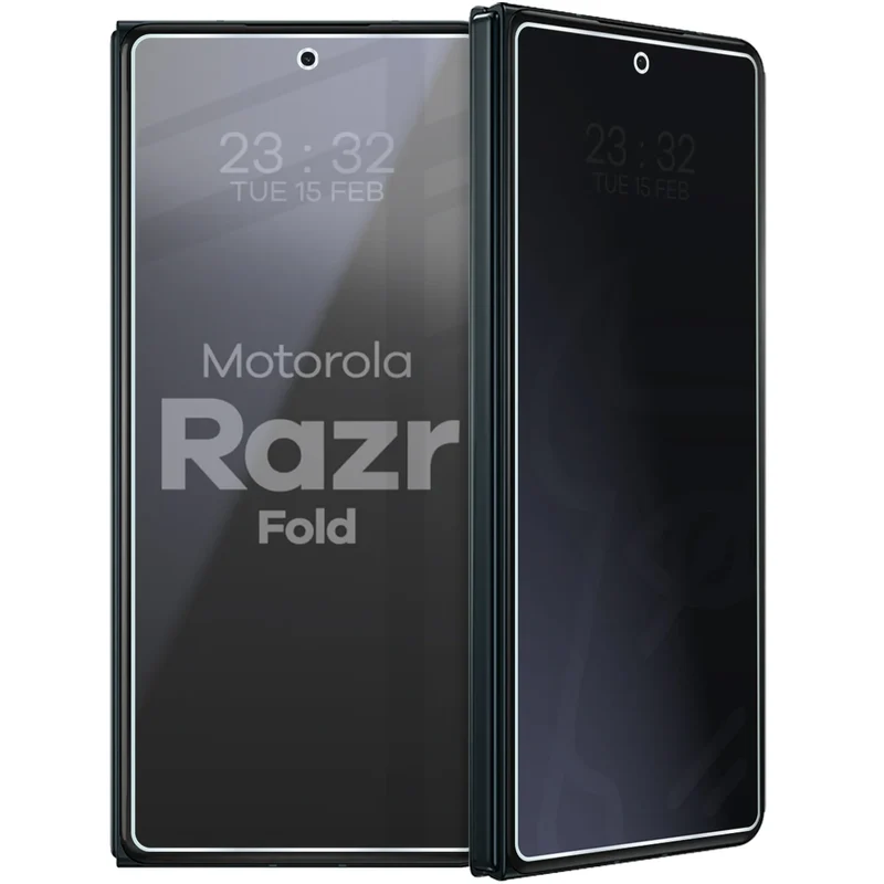 Hybridglas mit Privatschutzfilter für Motorola Razr Fold, Bizon Hybrid Shadow, Matt