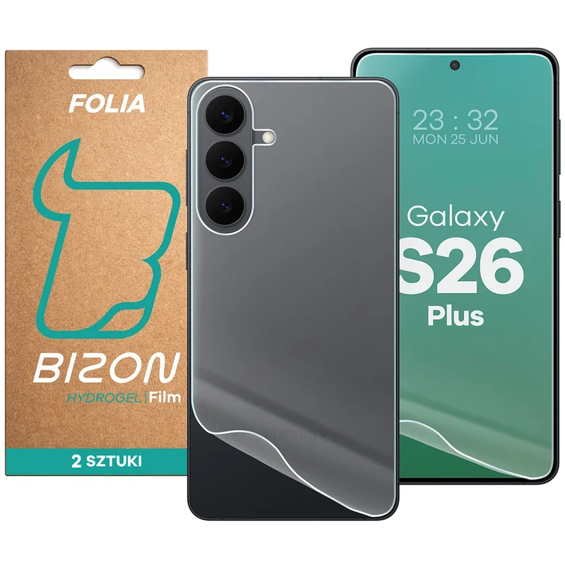 Hydrogel Folie für Display und Rückseite Bizon Film Hydrogel Pack für Galaxy S26 Plus, 2 Stück