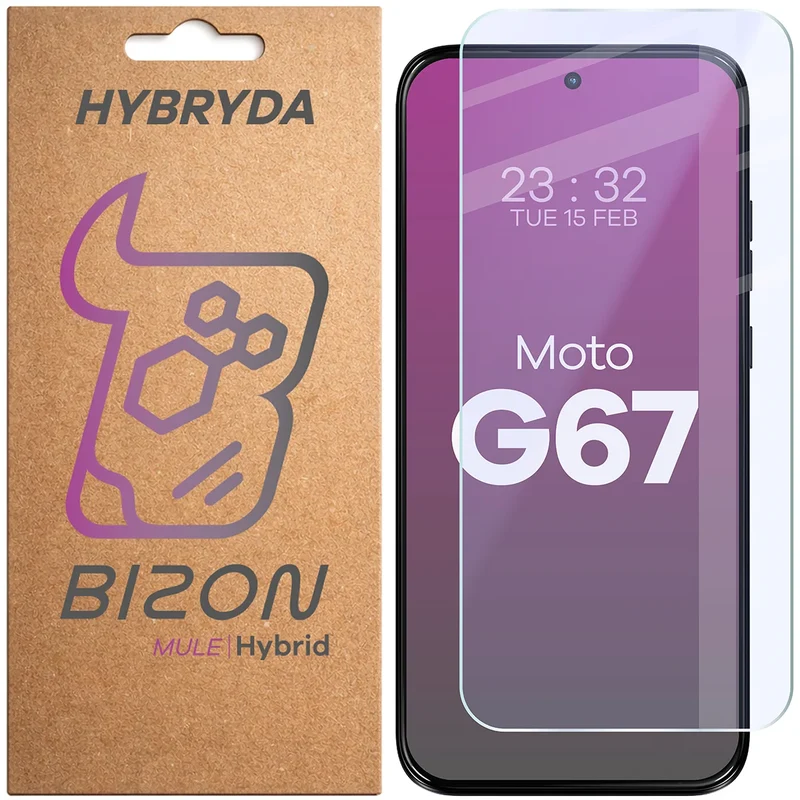 Flexibles Hybridglas für Motorola Moto G67 5G, Bizon Hybrid Mule