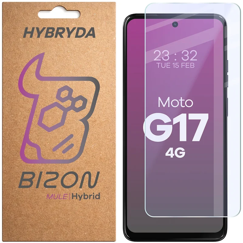 Flexibles Hybridglas für Motorola Moto G17, Bizon Hybrid Mule