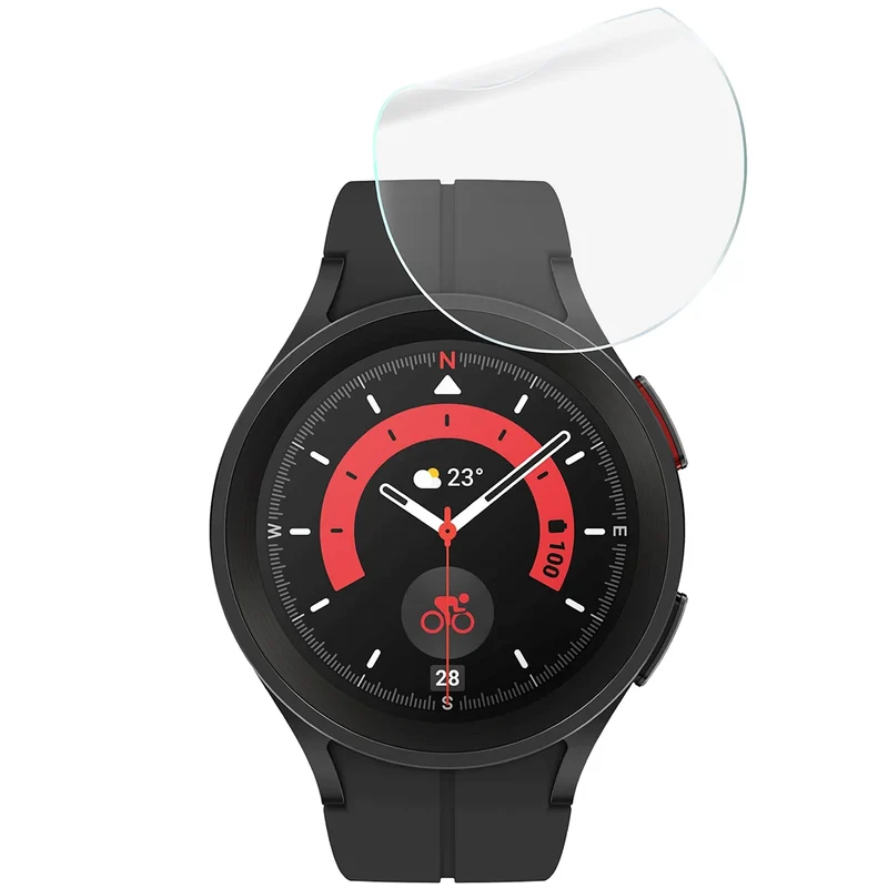 Schutzfolie für den Bildschirm für Galaxy Watch 3 / 5 Pro 45mm, Bizon Watch HydroFlex, 3 Stück