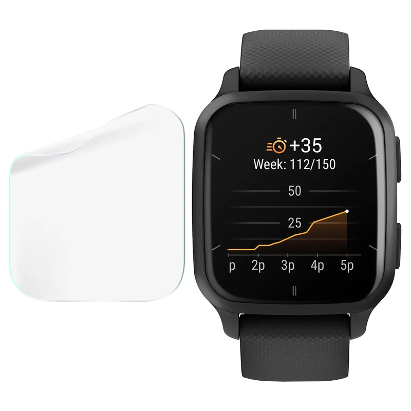 Schutzfolie für den Bildschirm für Garmin Venu Sq 2, Bizon Watch HydroFlex, 3 Stück