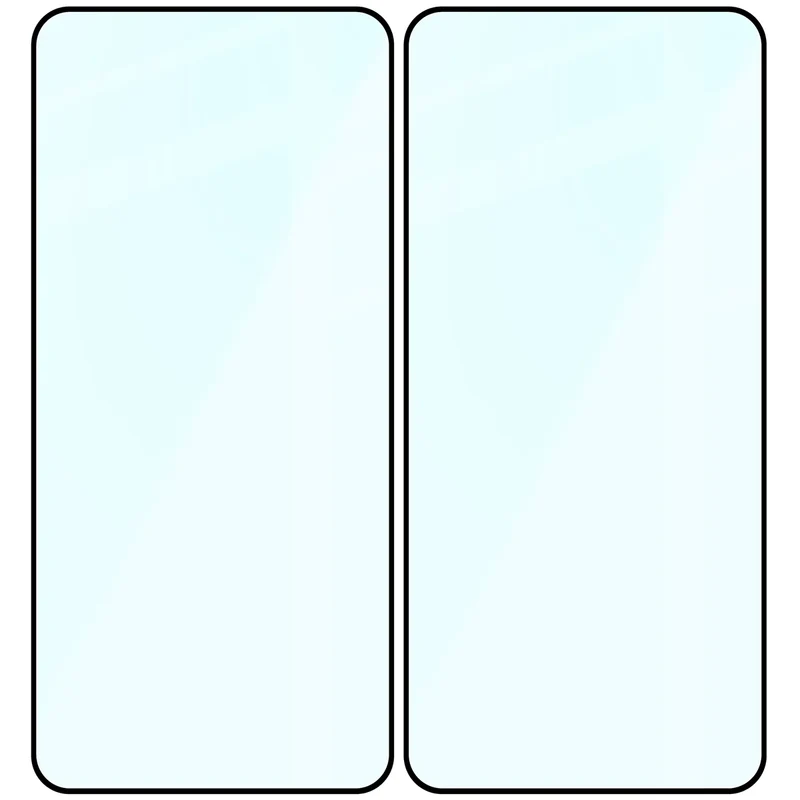 Gehärtetes Glas für Galaxy A27 5G, Bizon Glass Edge Duo, Schwarzer Rahmen, 2 Stück