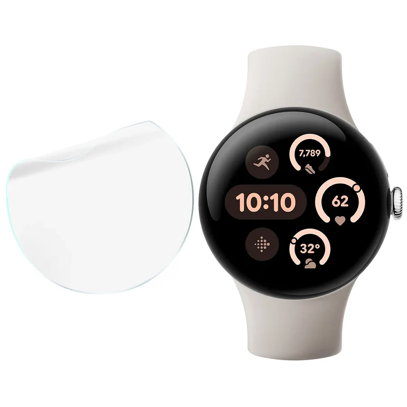 Schutzfolie für den Bildschirm für Google Pixel Watch 3 41 mm, Bizon Watch HydroFlex, 3 Stück