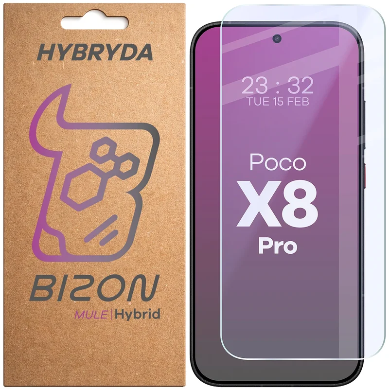 Flexibles Hybridglas für Xiaomi POCO X8 Pro, Bizon Hybrid Mule