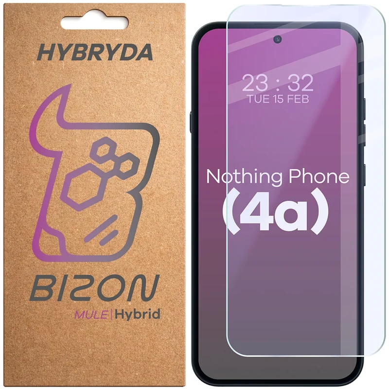 Flexibles Hybridglas für Nothing Phone (4a), Bizon Hybrid Mule