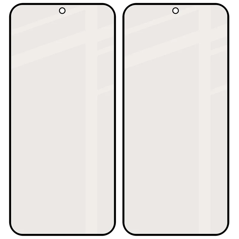 Mattes Hartglas für Vivo V70 FE 5G, Bizon Glass Matte Duo, Schwarzer Rahmen, 2 Stück