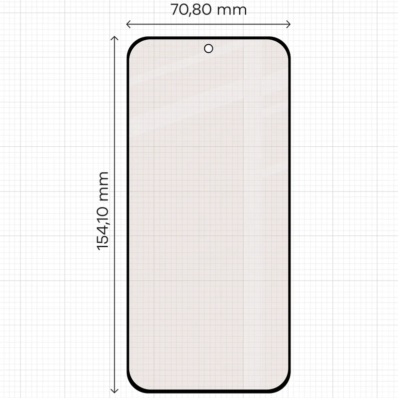 Mattes Hartglas für Vivo V70 5G, Bizon Glass Matte Duo, Schwarzer Rahmen, 2 Stück