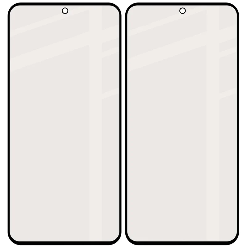 Mattes Hartglas für Galaxy A27 5G, Bizon Glass Matte Duo, Schwarzer Rahmen, 2 Stück