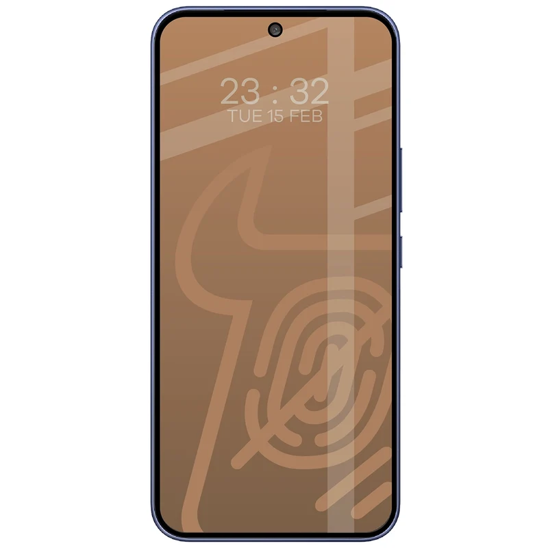 Mattes Hartglas für Vivo V70 FE 5G, Bizon Glass Matte, Schwarzer Rahmen