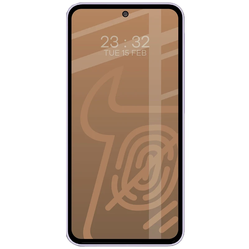 Mattes Hartglas für Galaxy A27 5G, Bizon Glass Matte, Schwarzer Rahmen