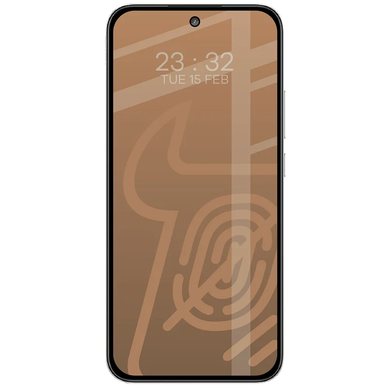 Mattes Hartglas für Realme 16 5G, Bizon Glass Matte, Schwarzer Rahmen