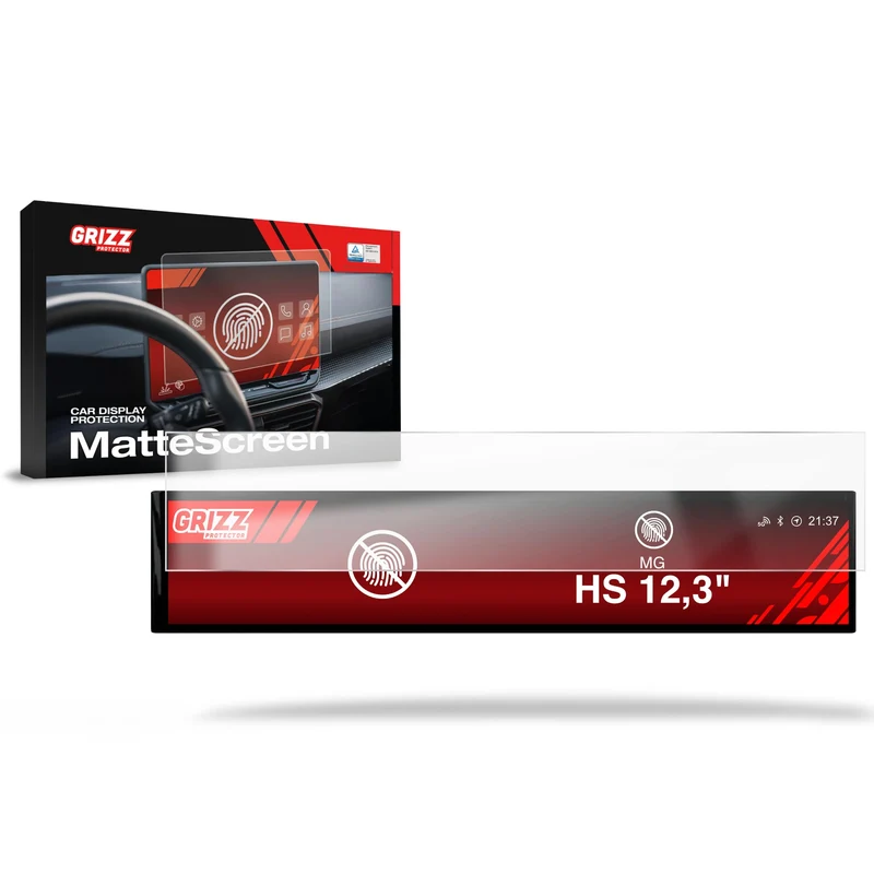 Matte Autodisplayfolie für MG HS 12,3" (2024-2026), Grizz Protector
