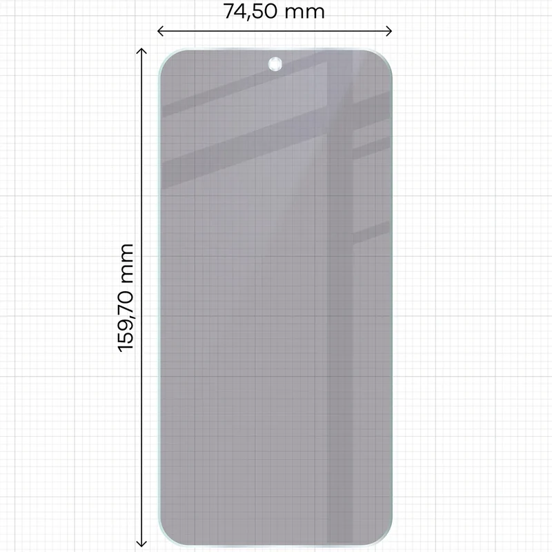 Hybridglas mit Privatschutzfilter für Xiaomi POCO X8 Pro Max, Bizon Hybrid Shadow, Matt