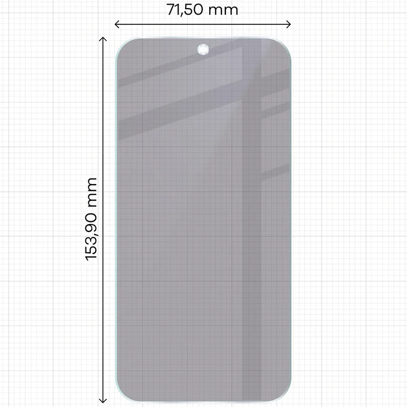 Hybridglas mit Privatschutzfilter für Xiaomi POCO X8 Pro, Bizon Hybrid Shadow, Matt