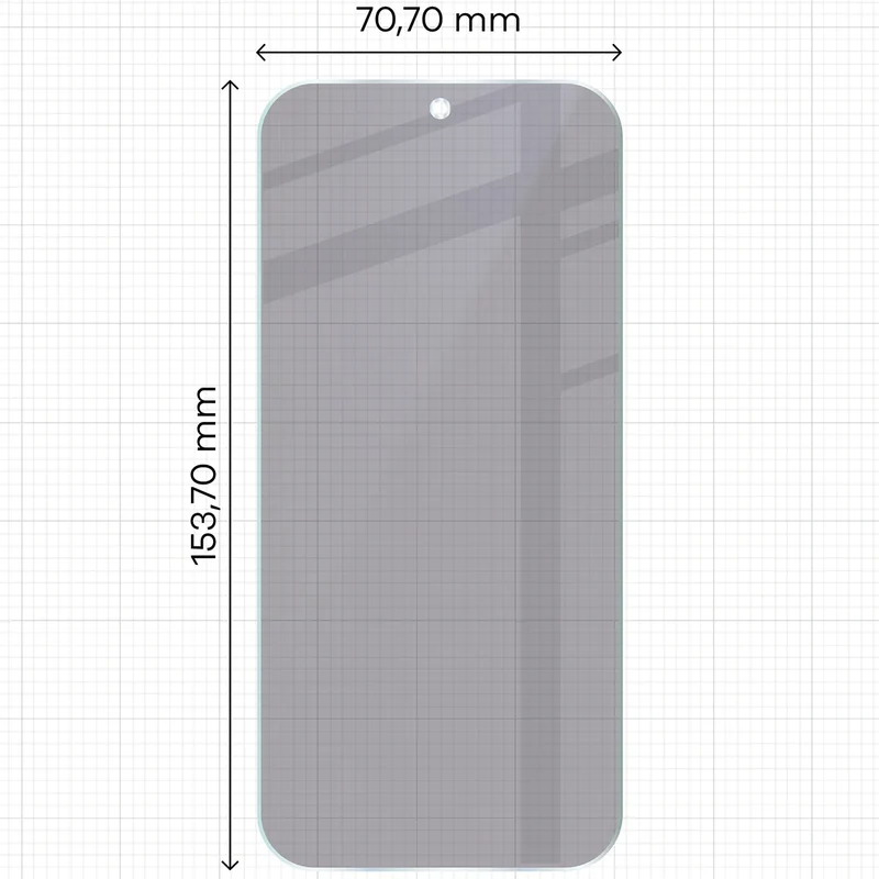 Hybridglas mit Privatschutzfilter für Vivo V70 5G, Bizon Hybrid Shadow, Matt