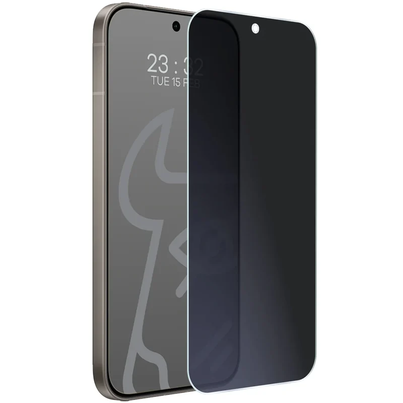 Hybridglas mit Privatschutzfilter für Vivo V70 5G, Bizon Hybrid Shadow, Matt