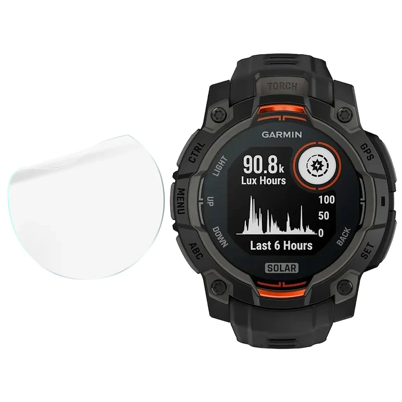 Schutzfolie für den Bildschirm für Garmin Instinct 3 45 mm Solar, Bizon Watch HydroFlex, 3 Stück