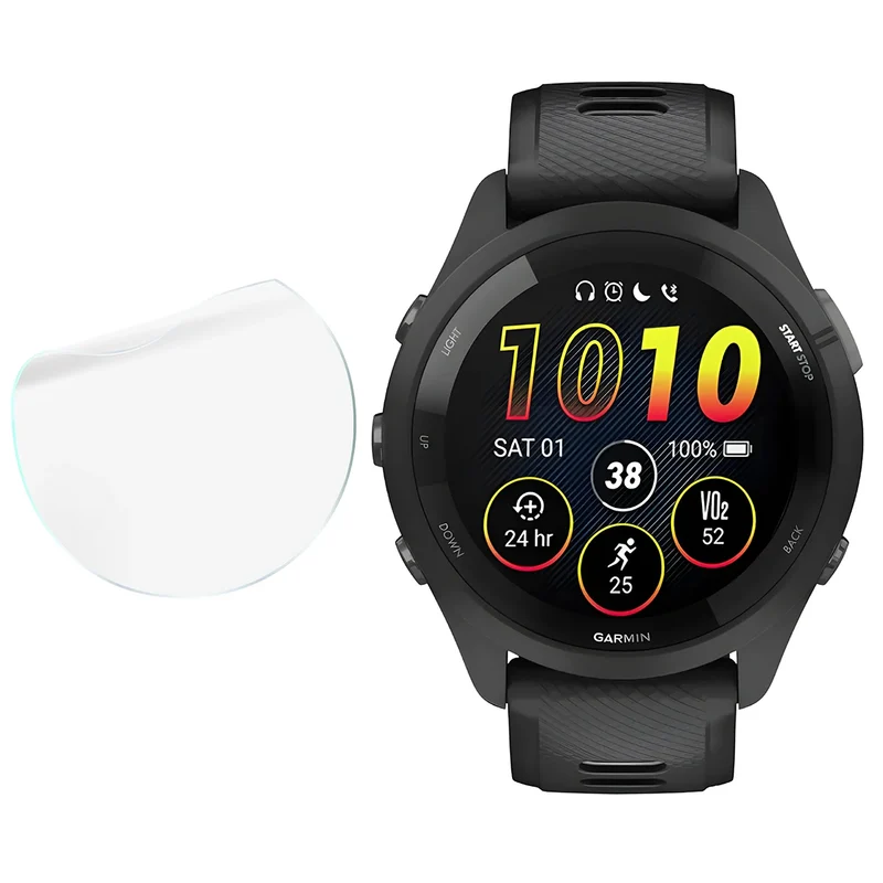 Schutzfolie für den Bildschirm für Garmin Forerunner 265, Bizon Watch HydroFlex, 3 Stück