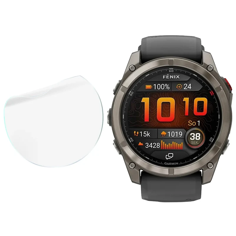Schutzfolie für den Bildschirm für Garmin Fenix 8 Pro AMOLED 51 mm, Bizon Watch HydroFlex, 3 Stück