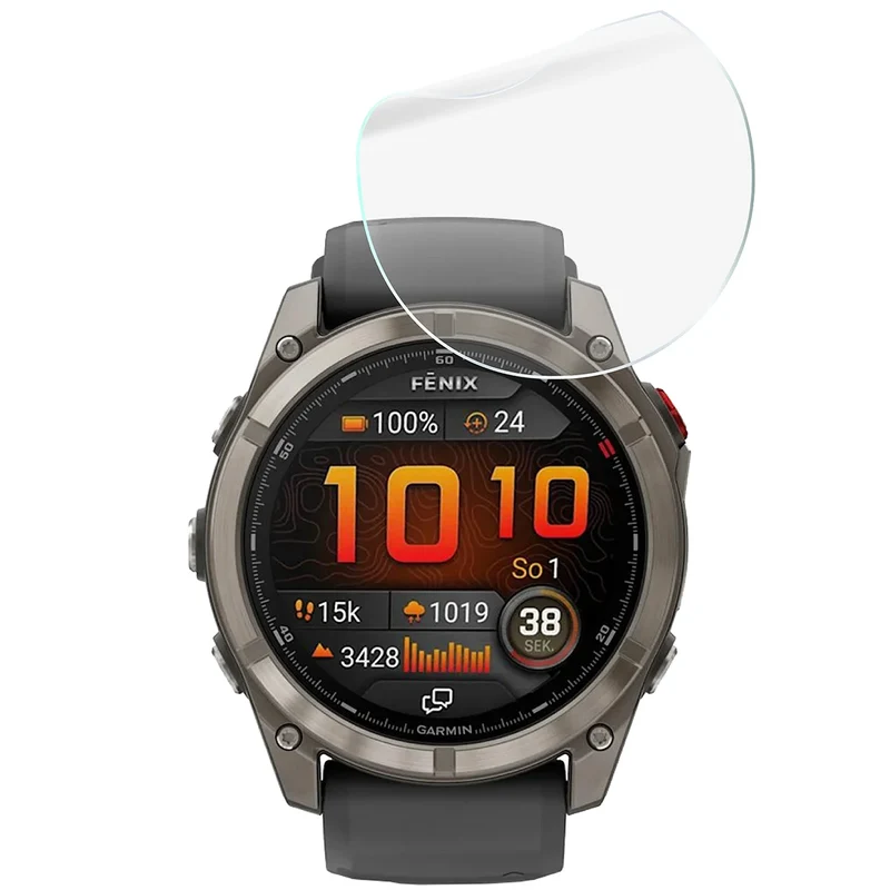 Schutzfolie für den Bildschirm für Garmin Fenix 8 Pro AMOLED 51 mm, Bizon Watch HydroFlex, 3 Stück