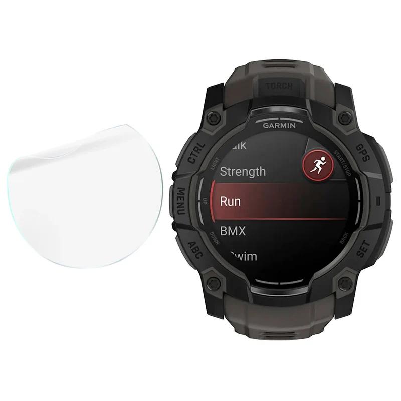 Schutzfolie für den Bildschirm für Garmin Instinct 3 50 mm AMOLED, Bizon Watch HydroFlex, 3 Stück