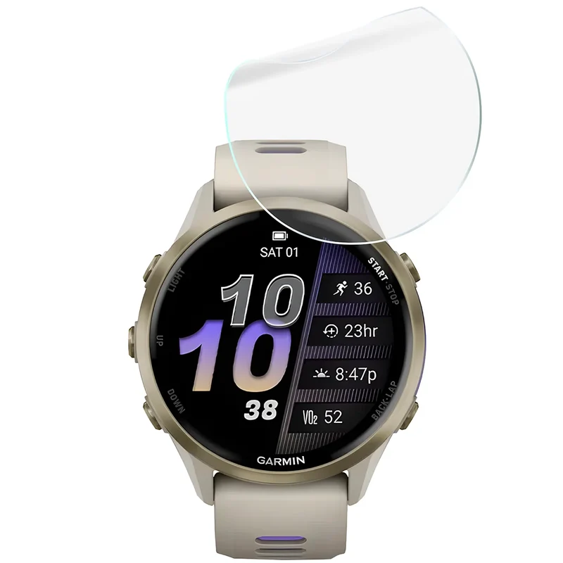 Schutzfolie für den Bildschirm für Garmin Forerunner 970, Bizon Watch HydroFlex, 3 Stück