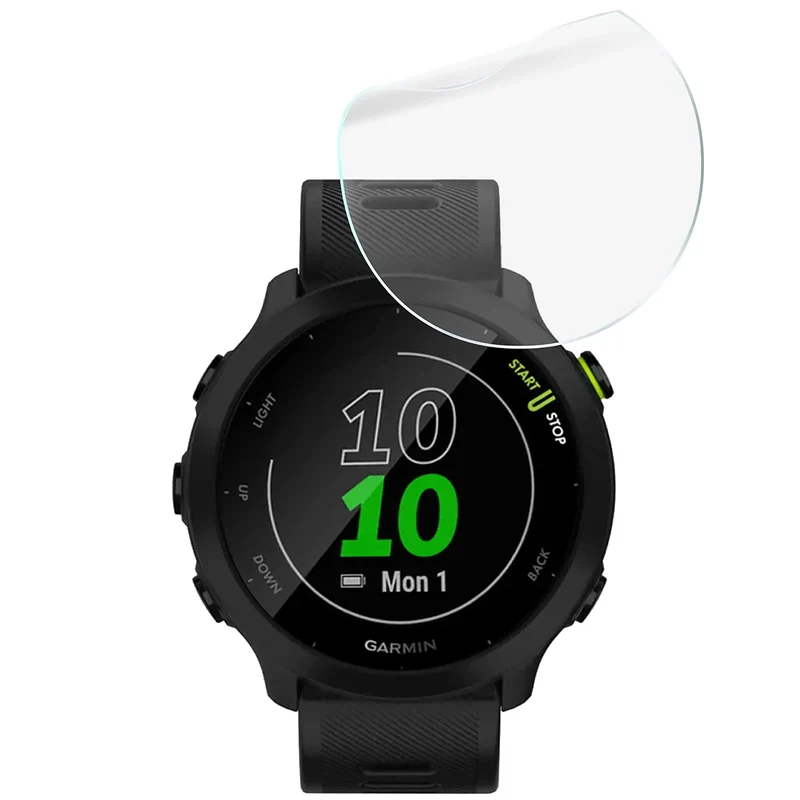 Schutzfolie für den Bildschirm für Garmin Forerunner 55, Bizon Watch HydroFlex, 3 Stück