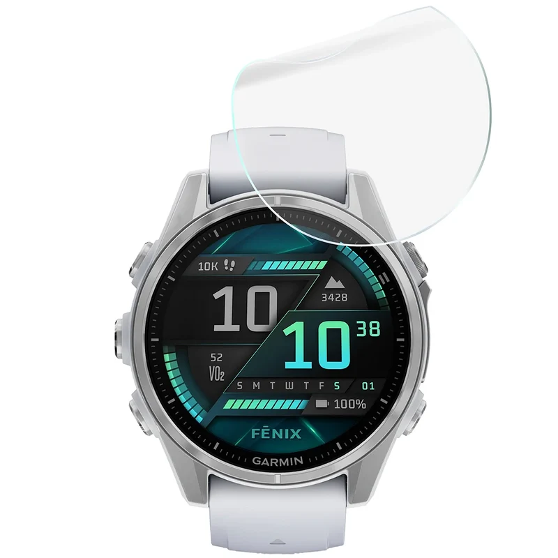 Schutzfolie für den Bildschirm für Garmin Fenix 8 AMOLED 43 mm, Bizon Watch HydroFlex, 3 Stück