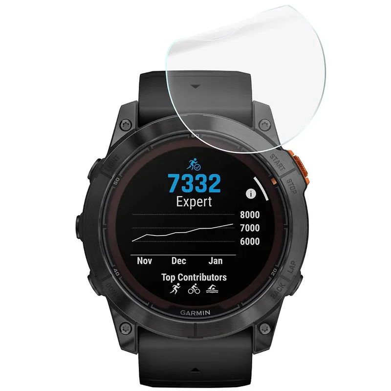 Schutzfolie für den Bildschirm für Garmin Fenix 7X Pro, Bizon Watch HydroFlex, 3 Stück