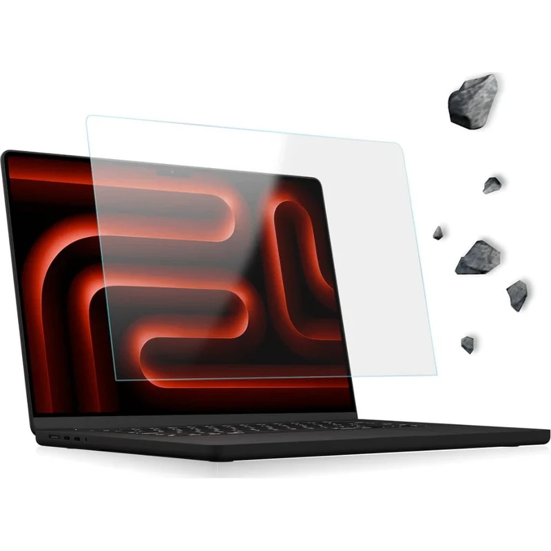 Bildschirmglas für MacBook Pro 14" M5 Pro 2026, Grizz HybridGlass Easy mit App-Rahmen