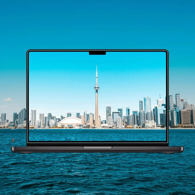 Bildschirmglas für MacBook Pro 16" M5 Pro 2026, Grizz HybridGlass Easy mit App-Rahmen